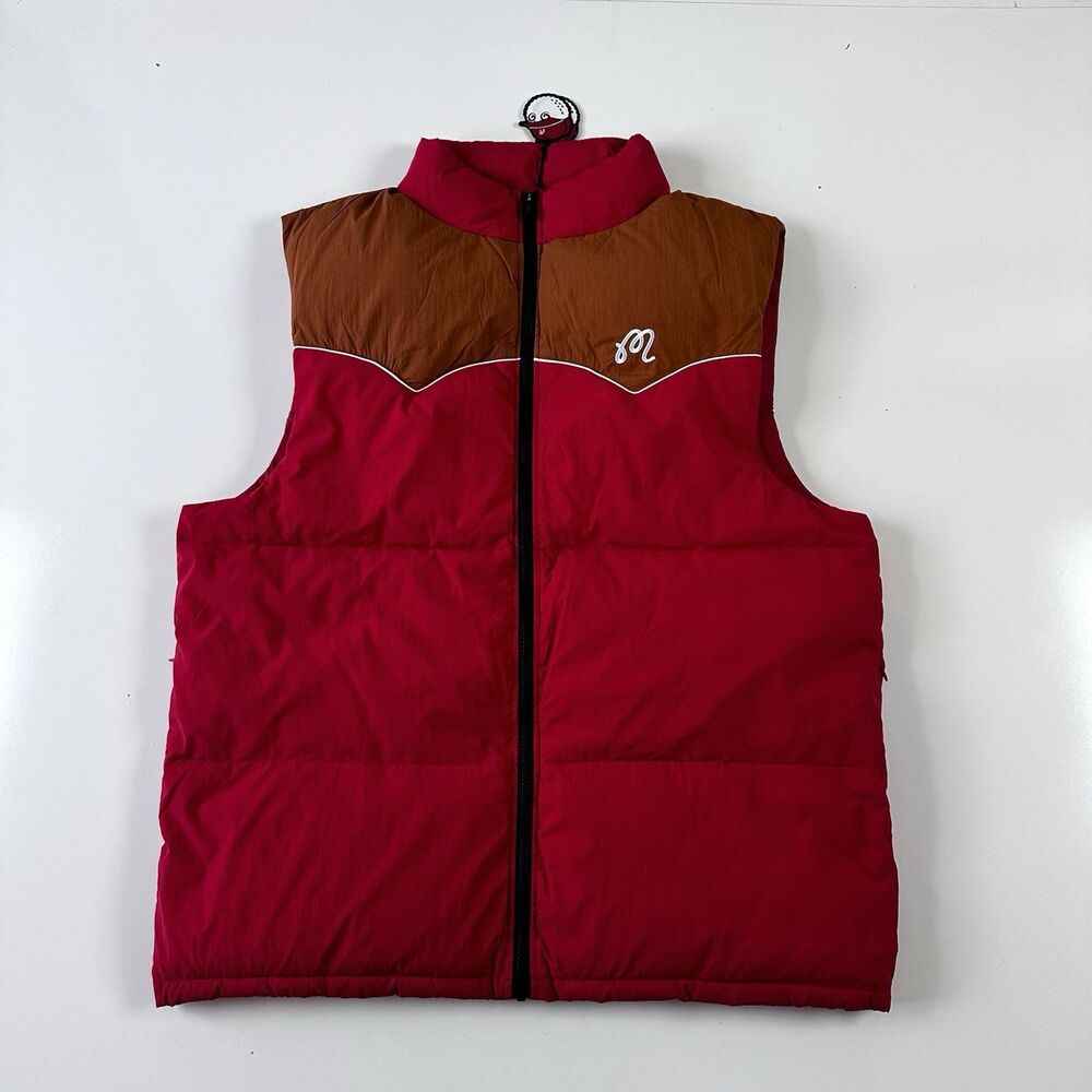NEW Malbon Golf Ritter Padded Vest Red Men's Size Large